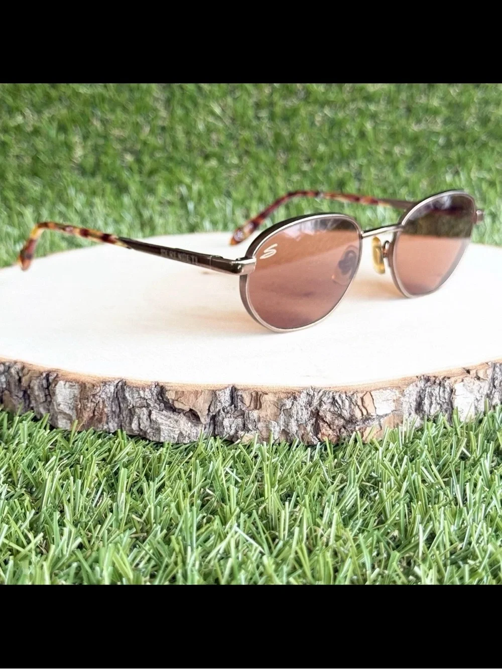 Vintage Serengeti Rutgers DR6410 Sunglasses Bronze Tortoise Japan Round Frame